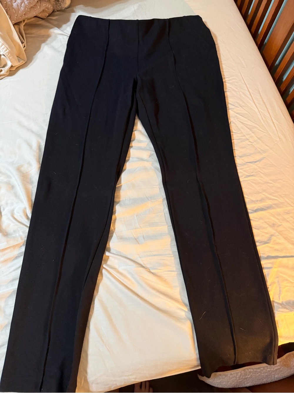 Women's Black Straight Leg Work Dress Yoga Pants